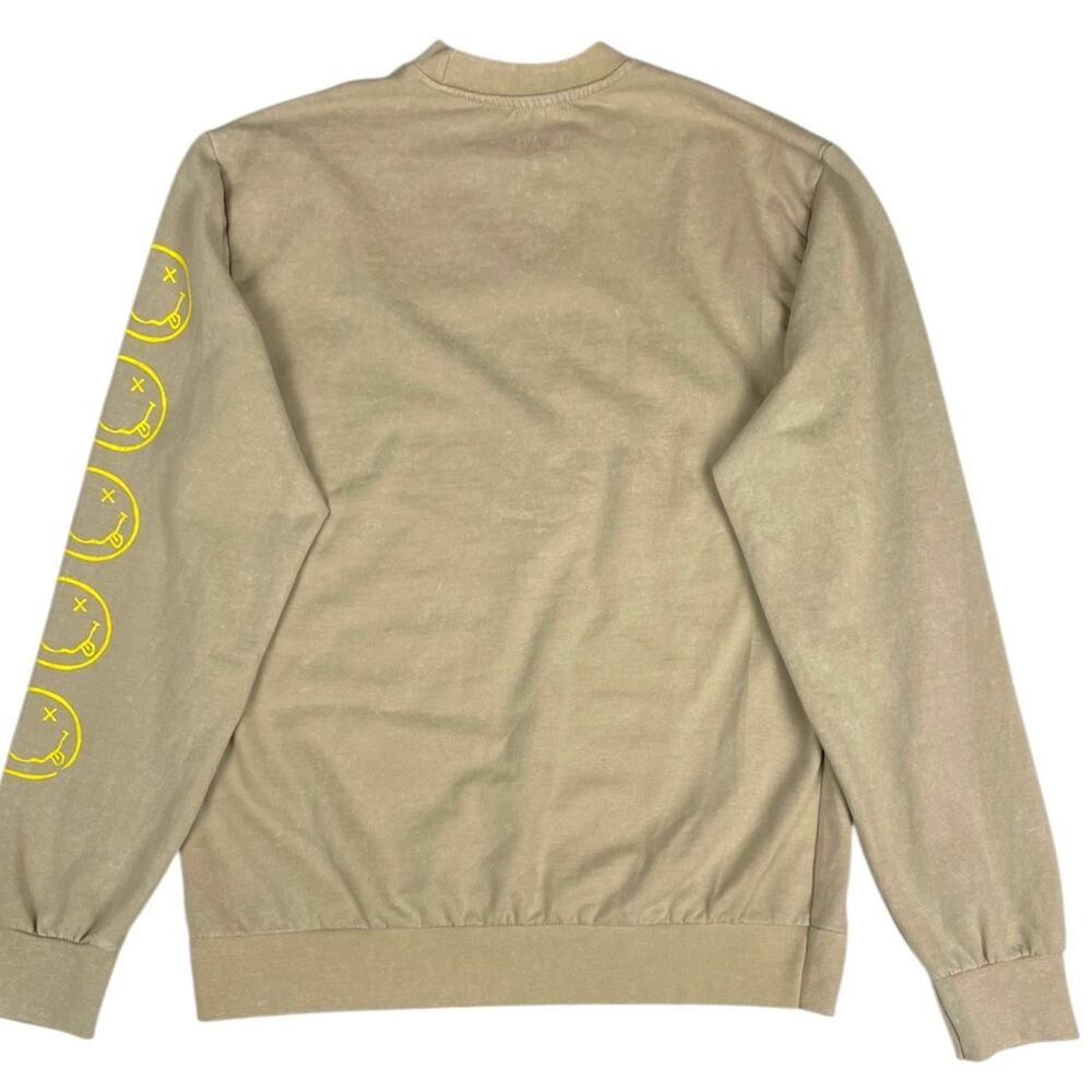 Unisex Nirvana Crewneck Sweatshirt M Beige - Tie-Dye Smiley - Kurt Cobain - Picture 4 of 4